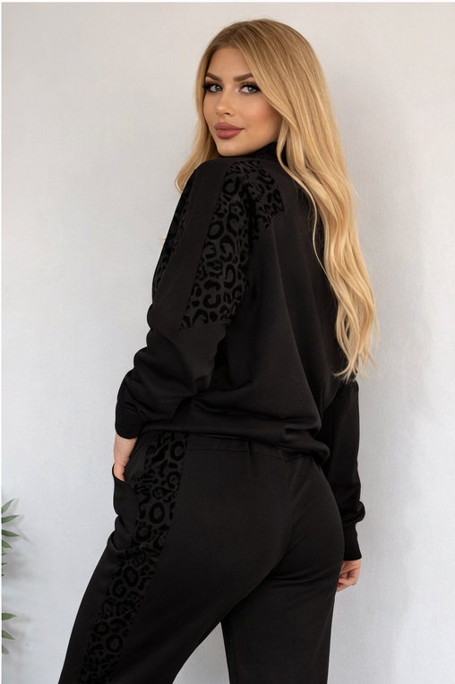 Midnight Leopard Lounge Set