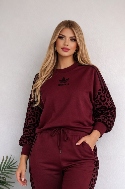 Royal Wine Leopard Lounge Set