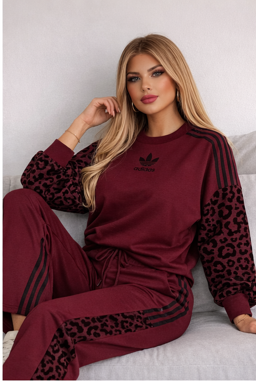 Royal Wine Leopard Lounge Set